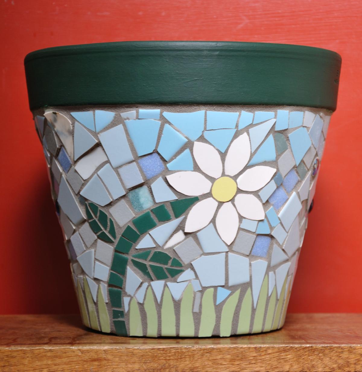 mosaic flower pot