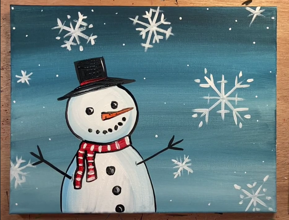 snowman painting